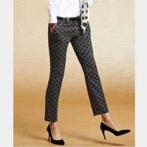 Ann Taylor Signature pants grey w black polka dots